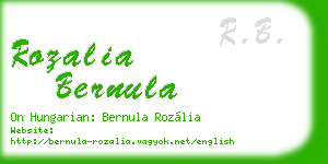 rozalia bernula business card
